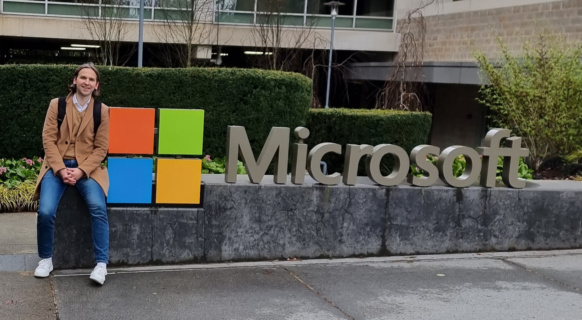 Qezaro founder at the Microsoft campus